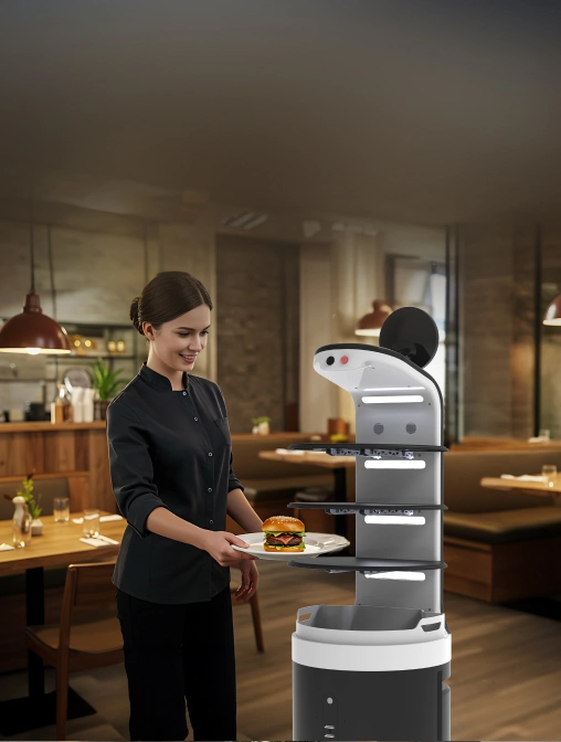 autonomous serving robot in restaurant