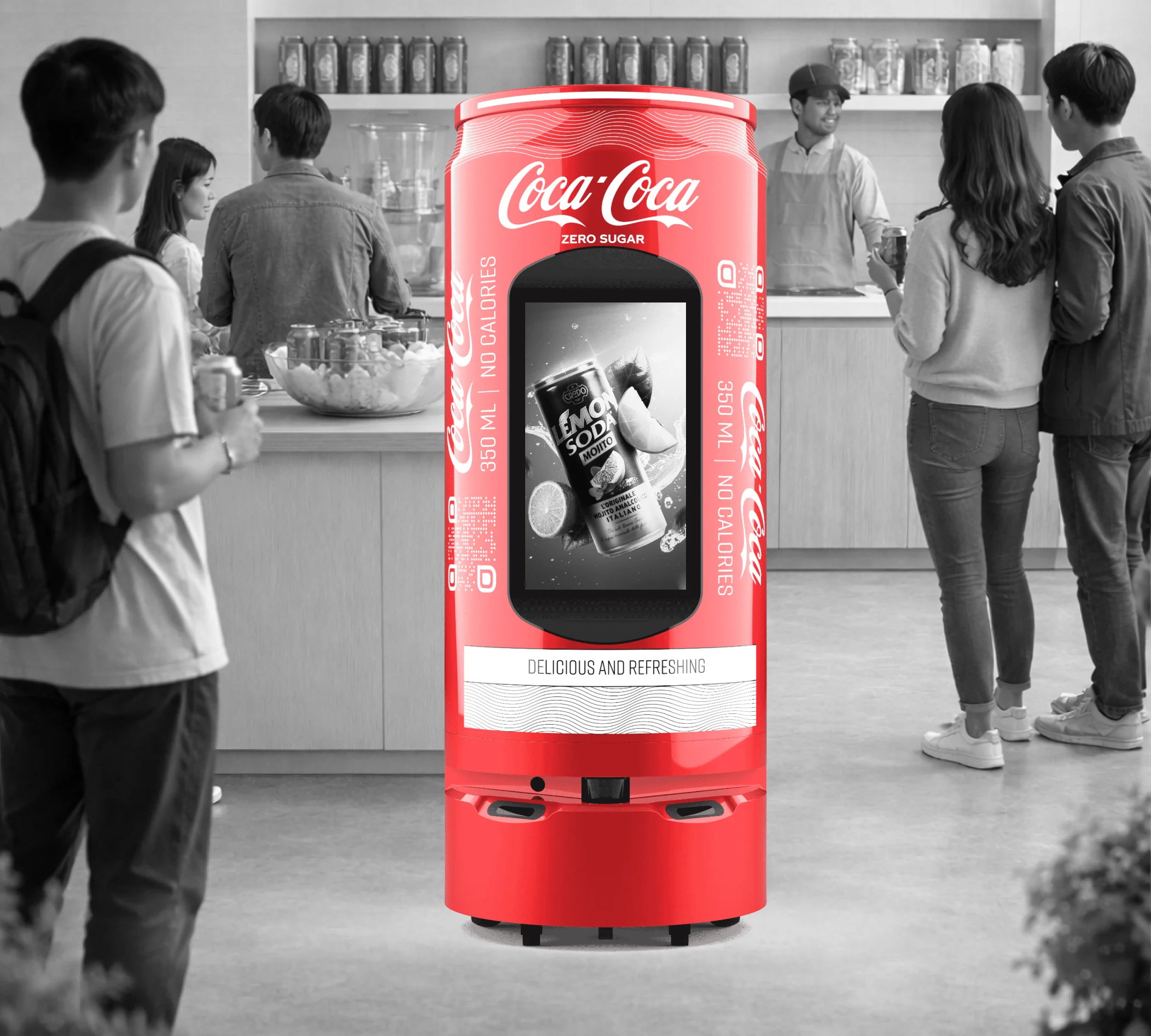 beverage promotion robot-high-visibility
