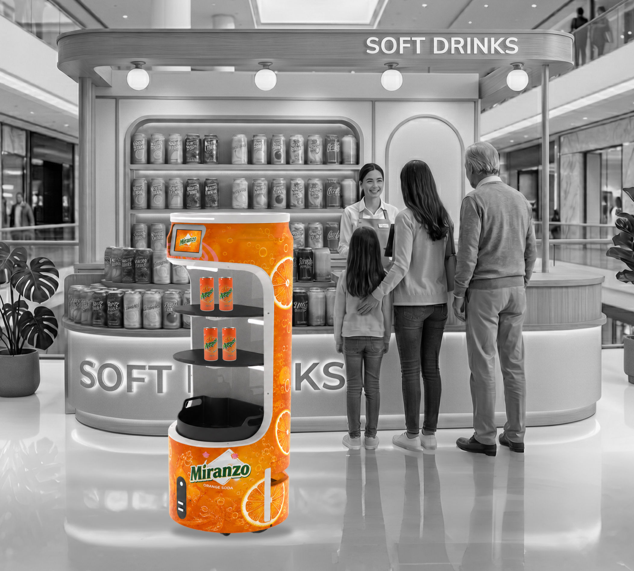 ai beverage promotion robot