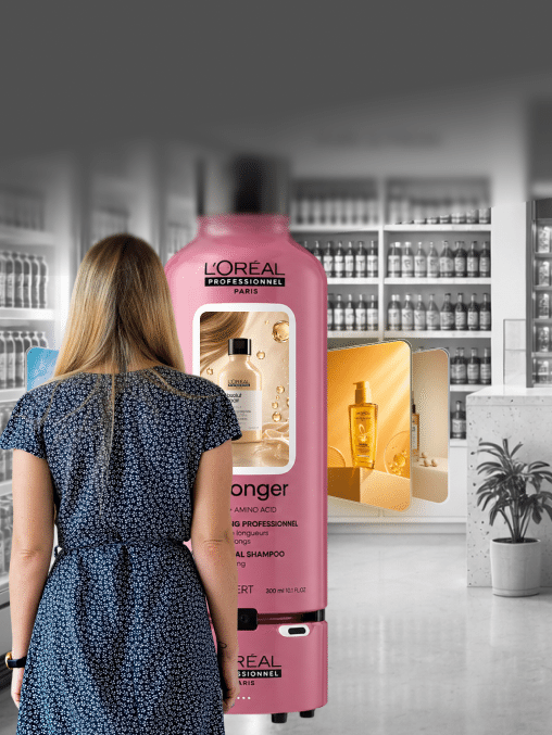front-facing advertising display